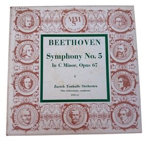 Beethoven Symphony No5 Zurich Tonhalle Orchestra Otto Ackermann MMS-22 10" Vinyl